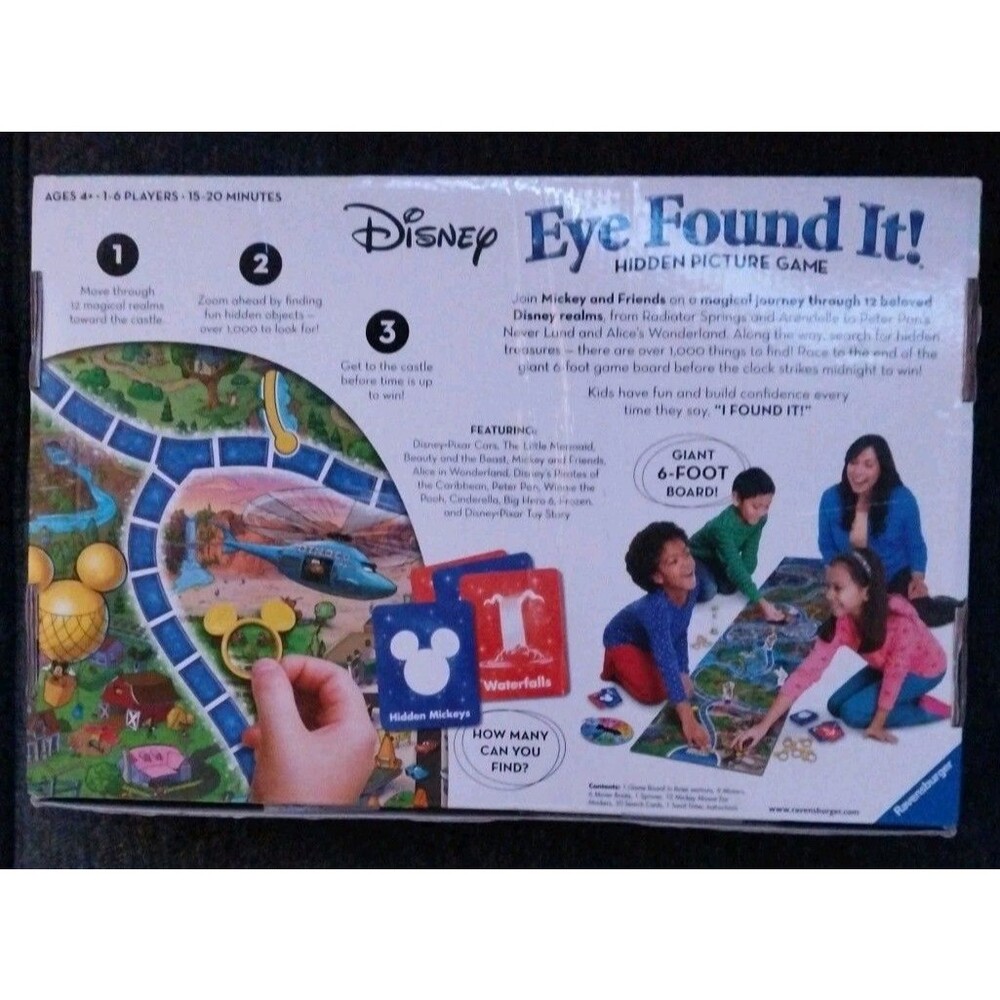 Disney Eye Found It Hidden Picture Board Game Ravensburger 6ft Complete - Picture 2 of 4